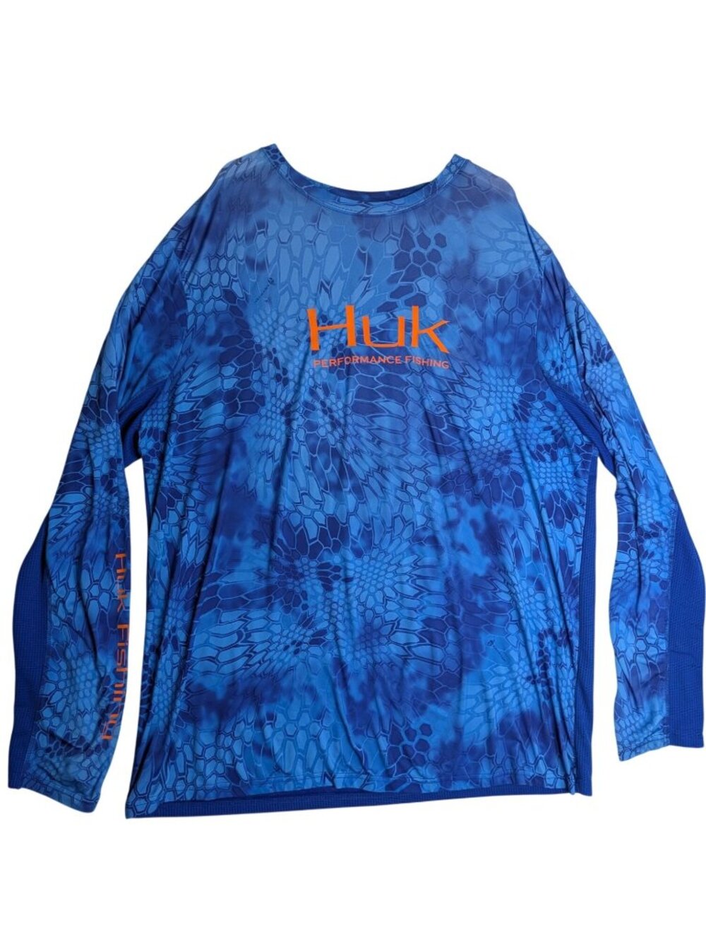 Huk Performance Fishing Quick Dry Shirt XXXL Blue Breathable Long Sleeve